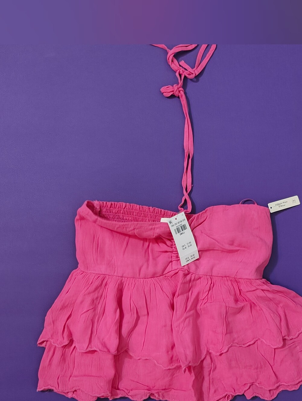 Women's Pink Ruffle Top
